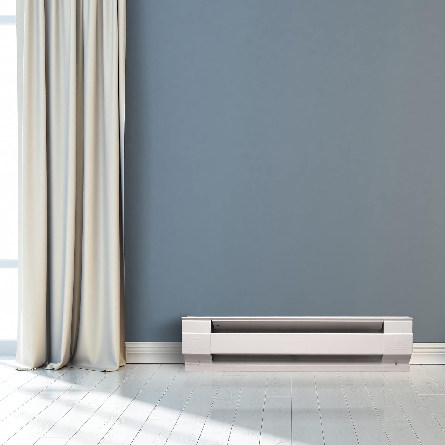 F Series 36" Electric Baseboard Heater (Model: 3F750W, Part: 09952), 2560/1925 BTU, 240/208 Volt, 750/563 Watt, White
