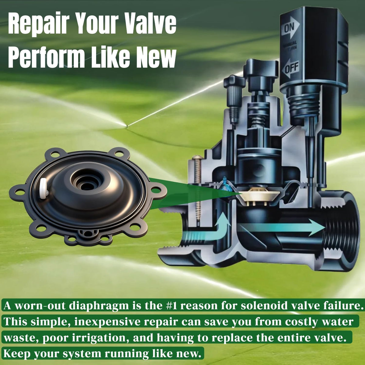 Diaphragm Replacement Kit for RainBird CP, CPF, DV, DVF, DAS, ASVF Valves