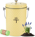 Countertop Kitchen Odorless Compost Bin with Removable Inner Bucket | 1 Gallon Composter Container,Includes 50