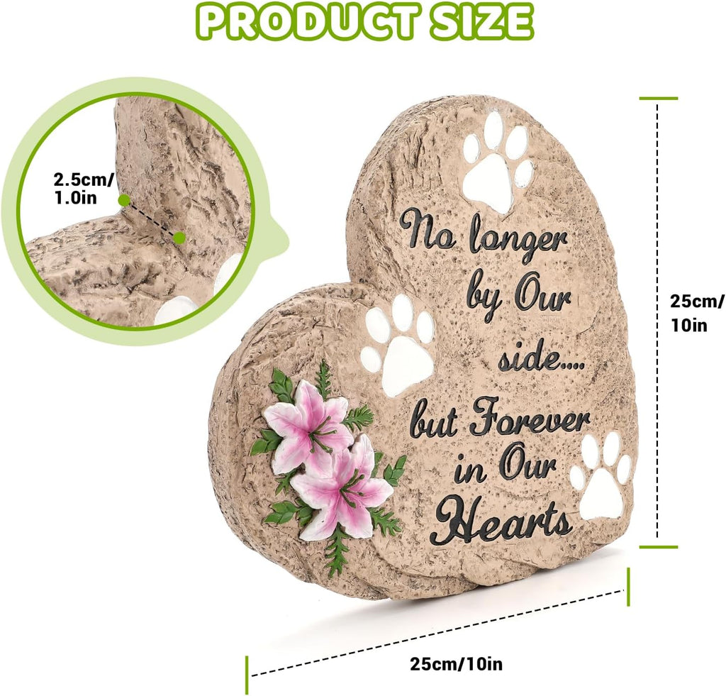 Dog Memorial Gifts for Loss of Dog Sympathy Gift, Heart Shaped Pet Memorial Gifts for Dogs, Pet Dog Memorial Stone