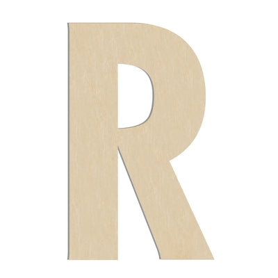 17 Inch Large Wooden Letter R, 1/4 in Thick Big Wood Letter for Wall Decor Crafts