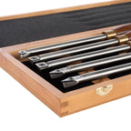 5-Piece Carbide Tipped Wood Turning Lathe Chisel Tools Set | Stainless steel bars with replaceable carbide tipped