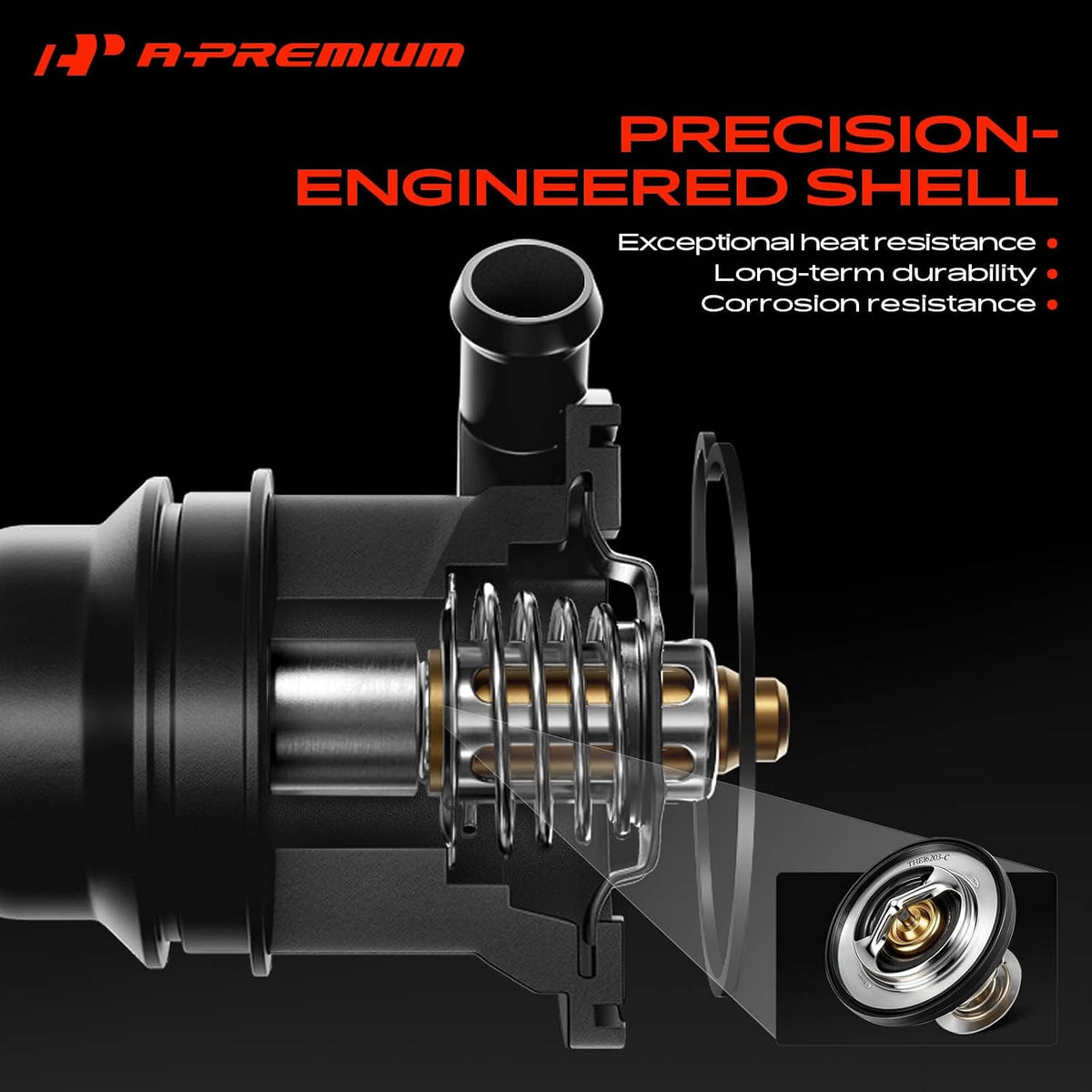 A-Premium Thermostat Housing Assembly W/Sensor & O-Ring & Thermostat