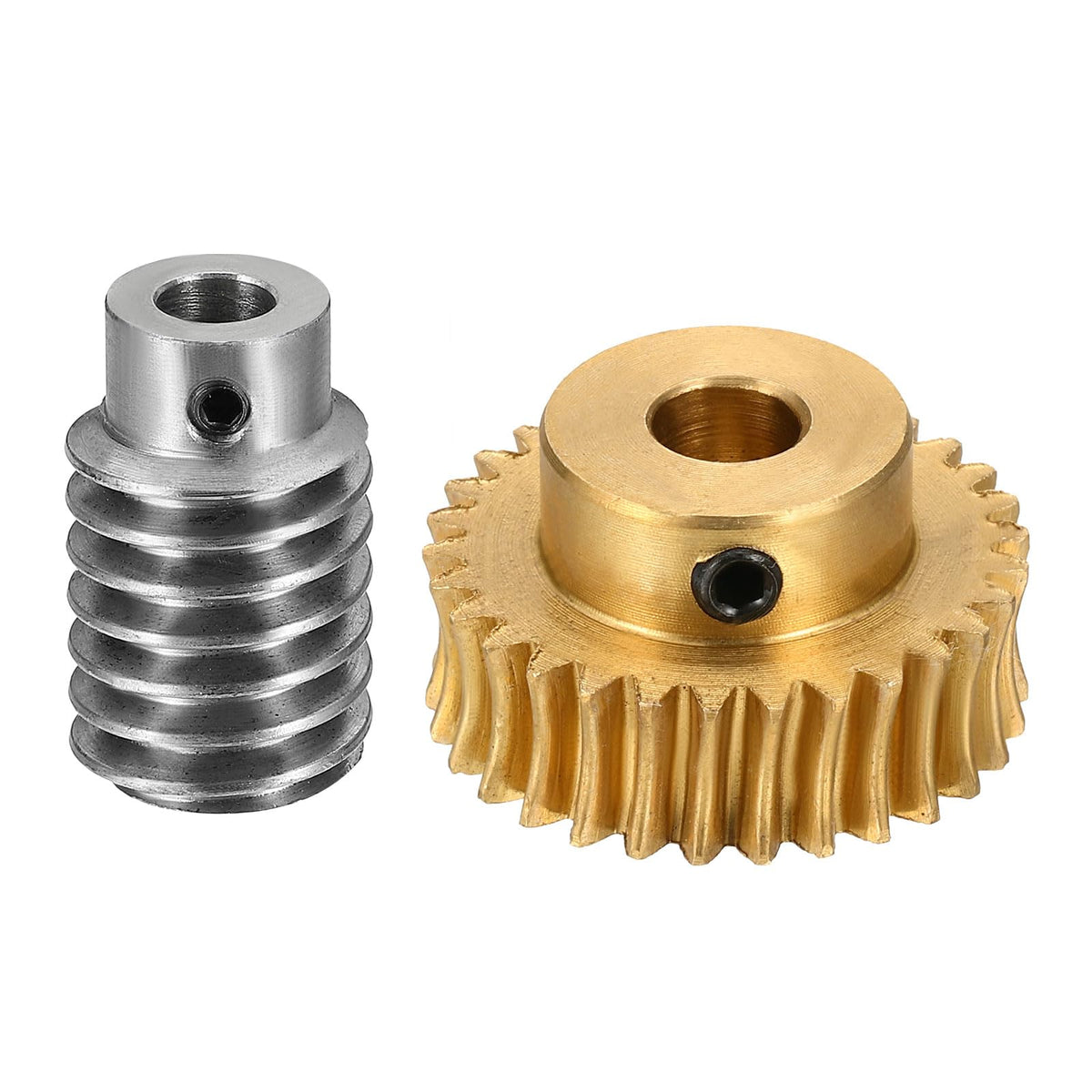 uxcell Worm Gear Set Right Rotation 30T 1 Module 30:1 Reduction Rate