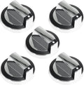 W10284885 Stove Knob Gas Control Assembly Burner Replacements Part 5PCS | Metal Plating, Compatible With Whirlpool