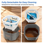 Spin Mop and Bucket Set with Wringer, Hands-Free Floor Mop System