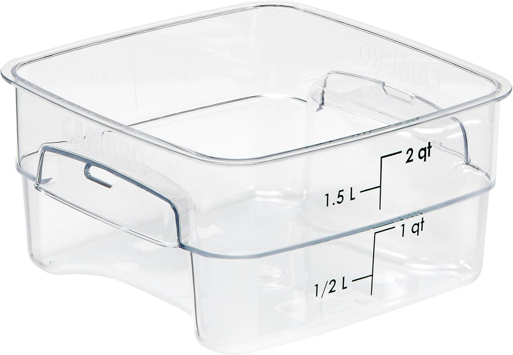 FreshPro 2Qt Food Storage Container in Clear for Industrial and Kitchen Use, Pantry Organization and Ingredient