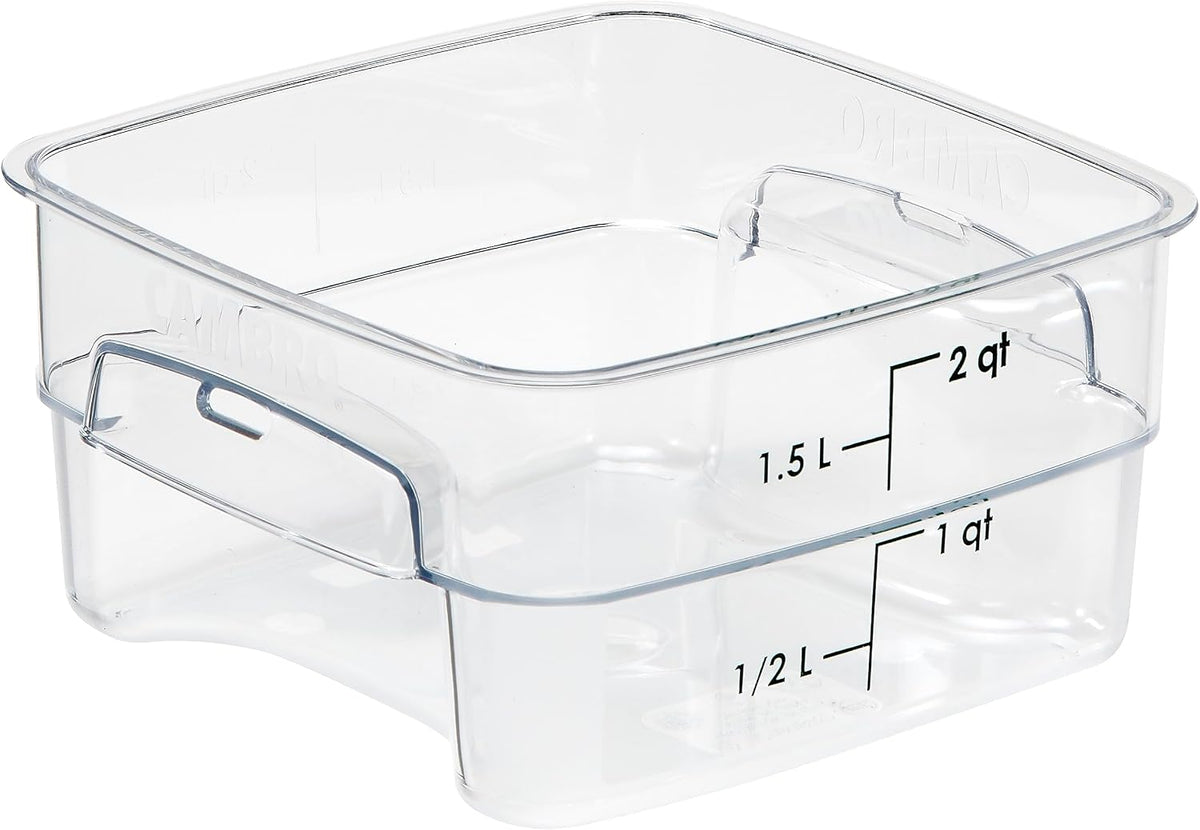 FreshPro 2Qt Food Storage Container in Clear for Industrial and Kitchen Use, Pantry Organization and Ingredient