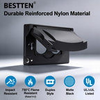 BESTTEN 3 Pack Horizontal Outdoor Outlet Cover for Duplex Receptacles