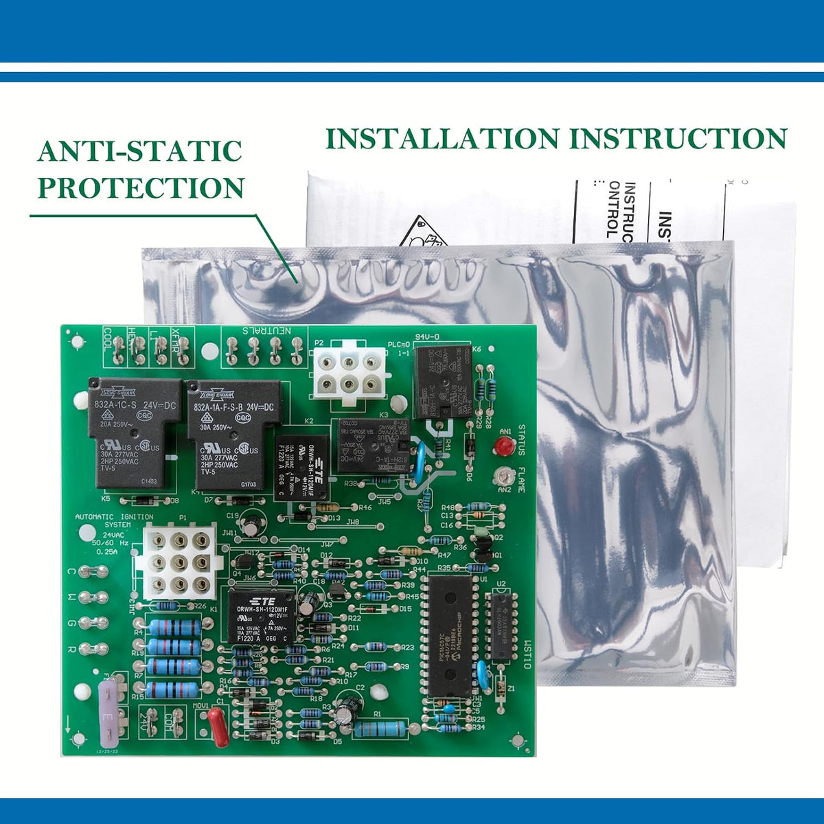 Upgraded 903429 Control Board,Replacement for Nordyne Furnace Control Circuit Board 624602,1012-958A, Furnace Control Circuit Board for inter-therm and mill-er M1 Furnace