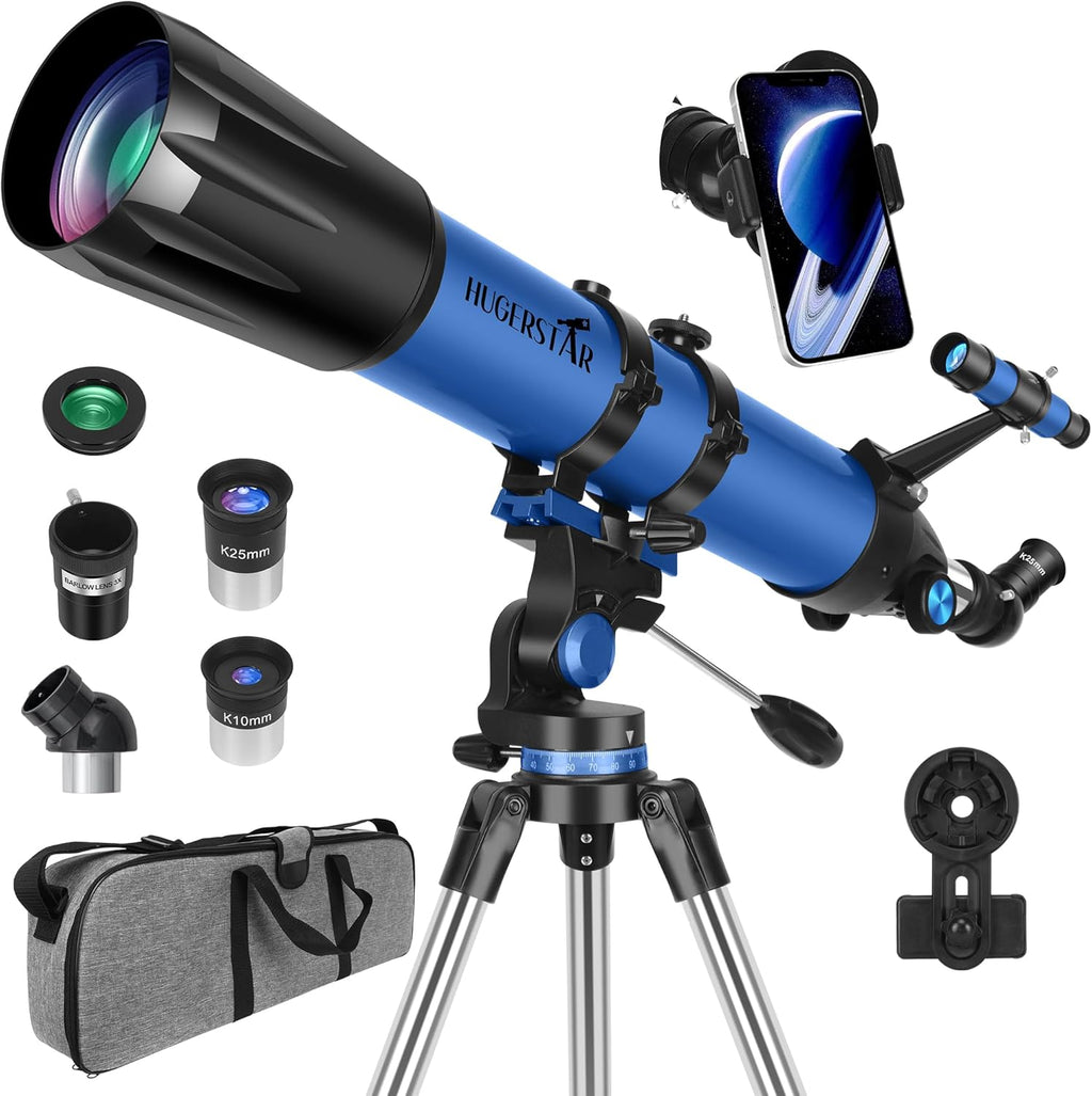 Telescope for Adults High Powered, 90mm Aperture 800mm Refractor | Professional Telescopes