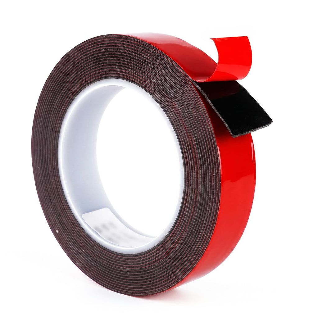 Double Sided Heavy Duty Mounting Tape, Black 1in x 18 ft 1.1 mm Thick
