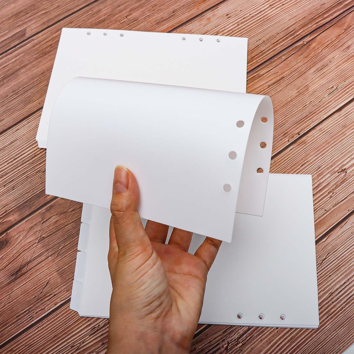 2 Set A5 Binder Dividers White Plastic Index Divider Blank Side 7 Tabs Top 5 Tabs Planner Insets 12 Sheets Refillable