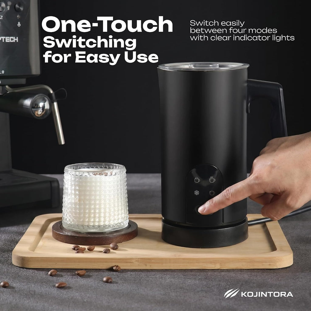 Milk Frother and Steamer Electric - 4 in 1 Cold Foam Maker Milk Warmer Machine for Hot Coffee Cappuccino Latte