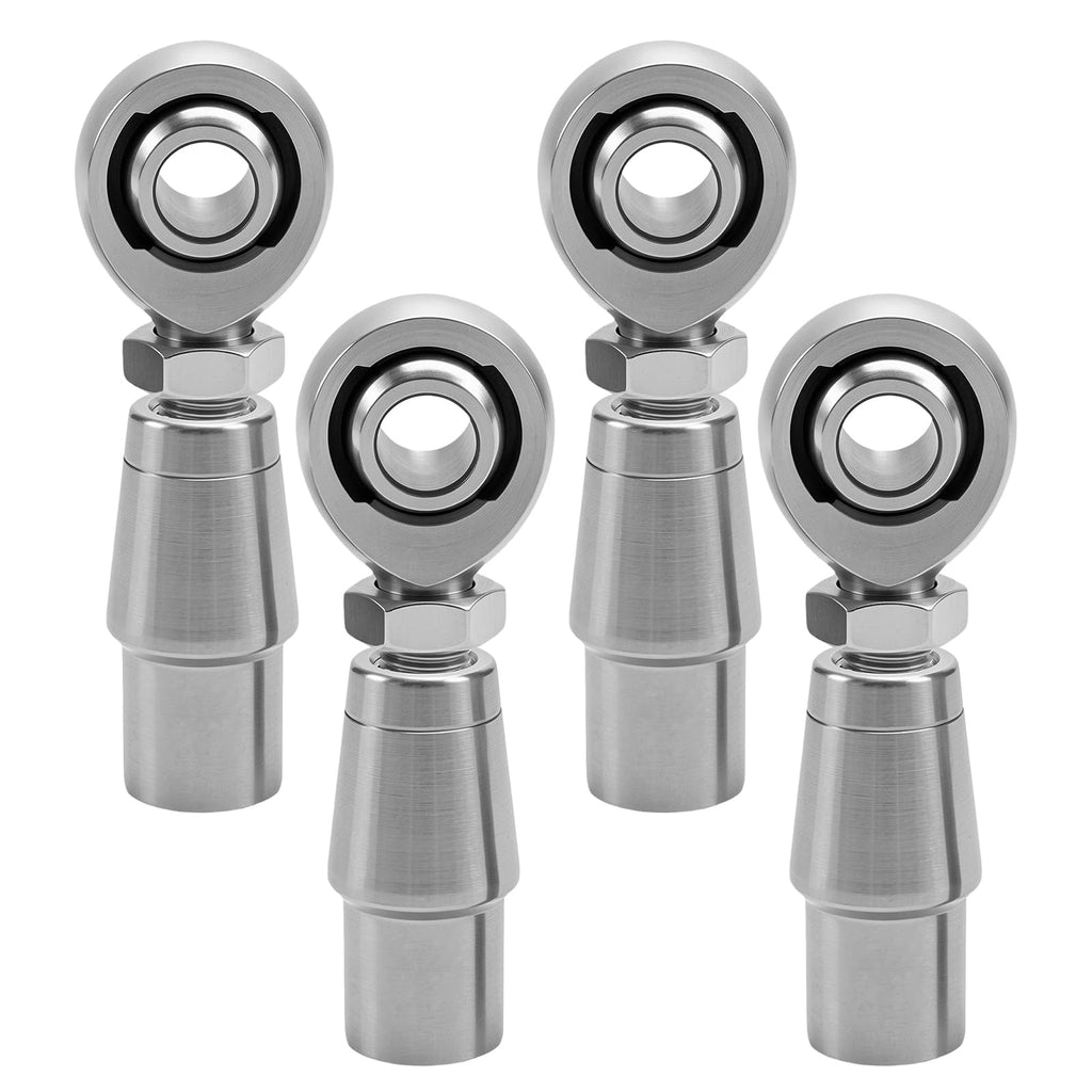 MDEOOSKY 2 Pair 3/8" Heim Joint Rod End Kit, 0.375” Chromoly Joints Panhard Kit with Tube Adapters & Jam Nuts, Ideal for Steering and Suspension Systems