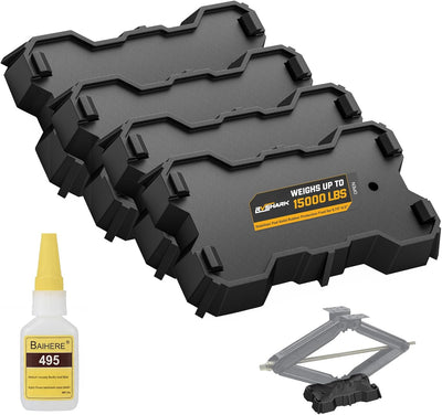 RV Stabilizer Supports Jack Pads 8.75"-9.5" Length RV Scissor Jack | 4 Packs 15000lbs,Heavy Duty RV Leveling