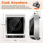 3500W Commercial Induction Cooktop with Sensor Touch LCD