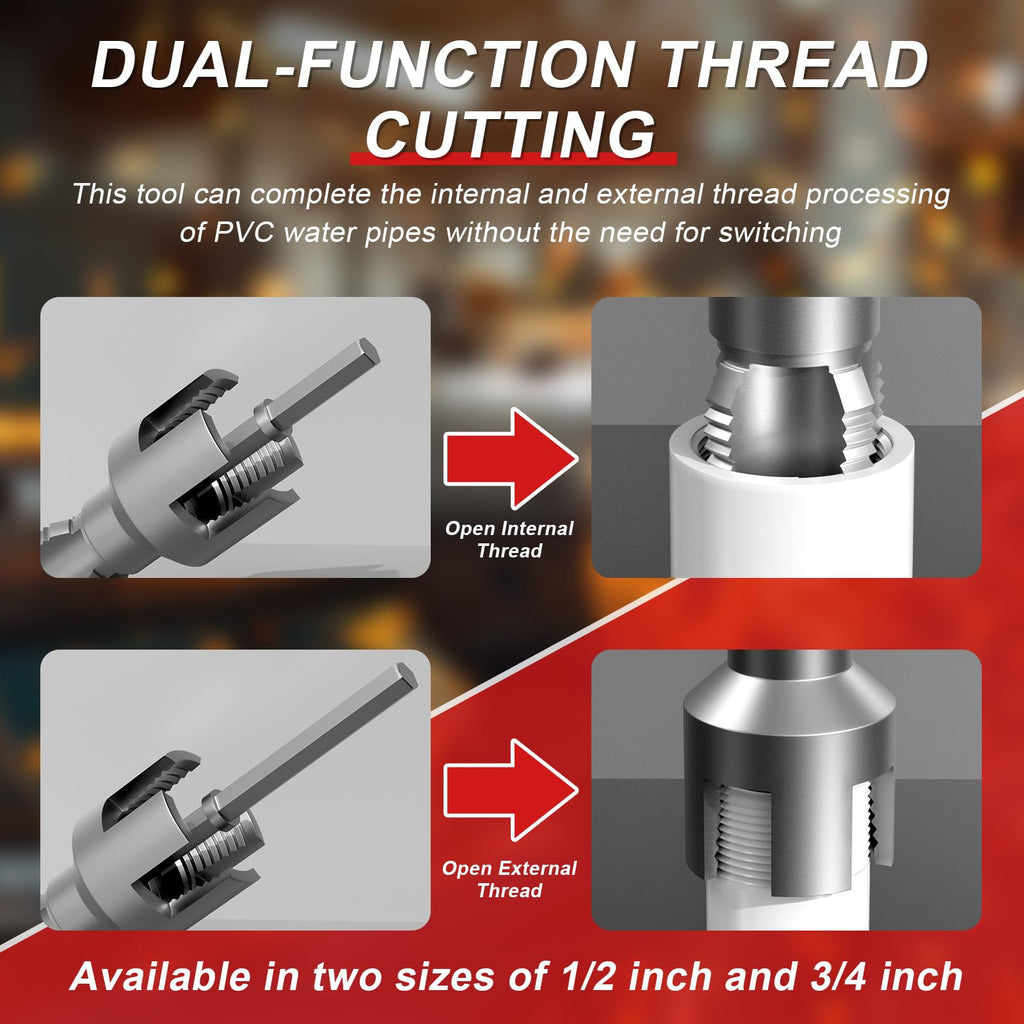 REKCKRUL Integrated Internal & External Pipe Threading Tool (1" Dies)
