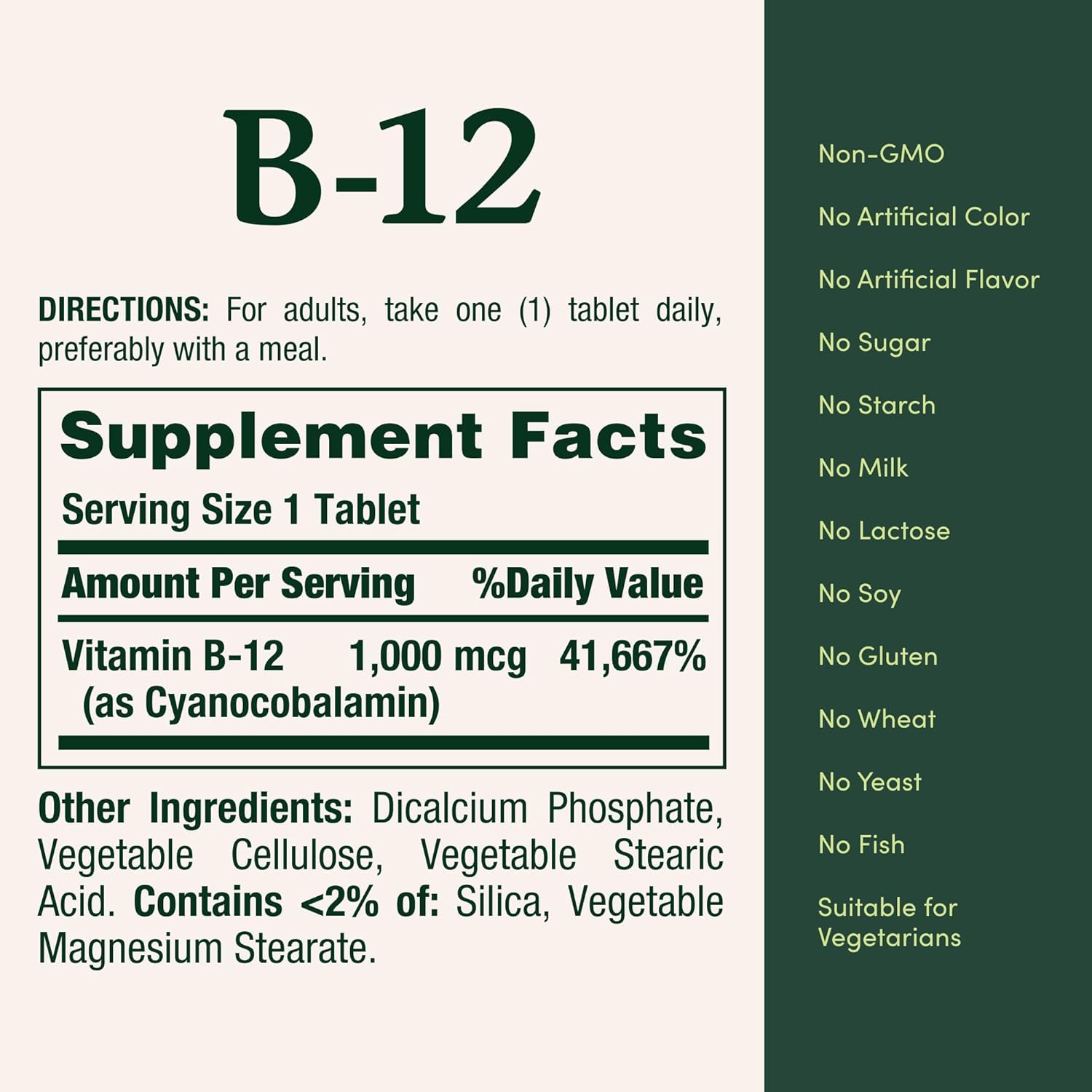 Vitamin B12 1000 mcg Supplements, Supports Energy Metabolism, 200 Ct