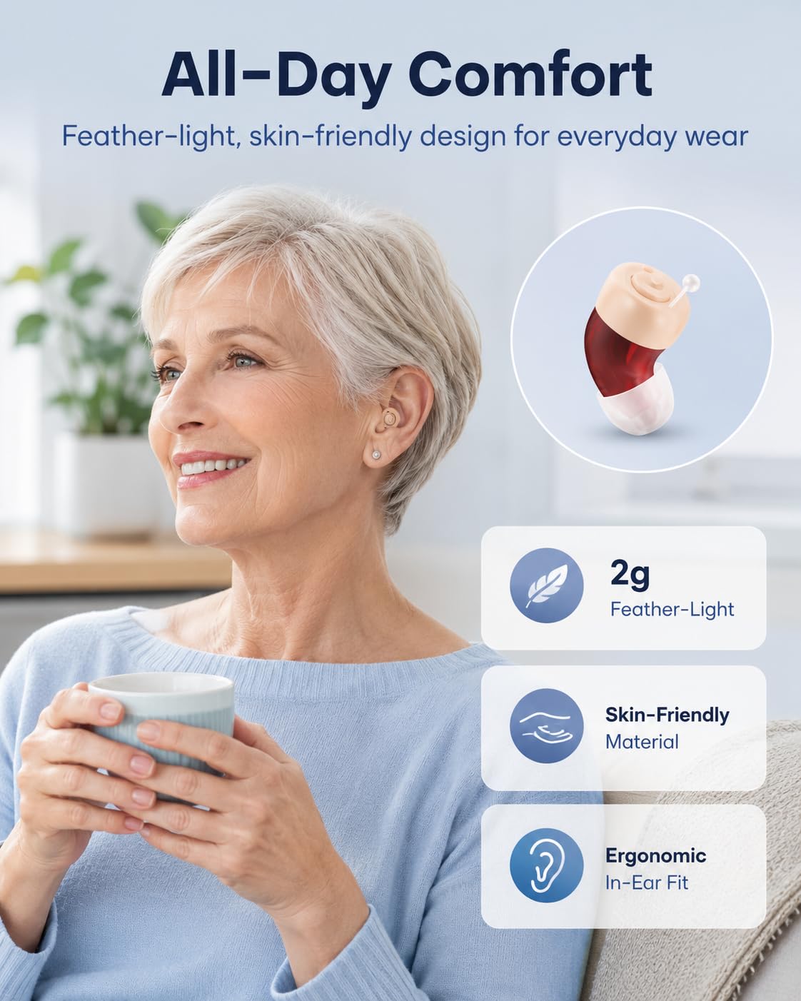 Hearing Aids, OTC Rechargeable Hearing Aids for Seniors & Adults