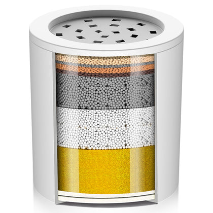 20 Stage Shower Filter Cartridge for Hard Water Showerhead Filters - 1 Pack Replaceable Cartridges - High Output