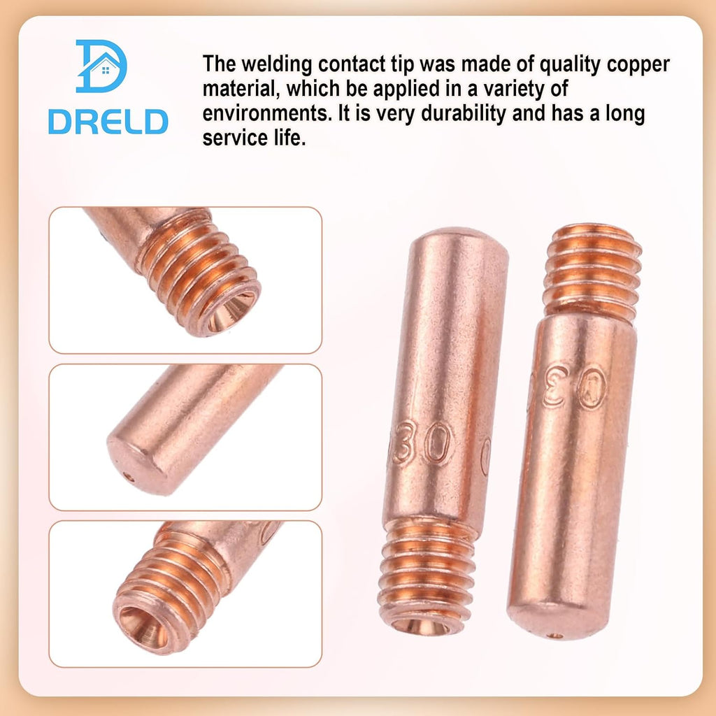 30Pcs Contact Tips for Mig Welding 11-30 0.030" Compatible with Lincoln