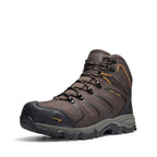 Waterproof Steel Toe Work Boots for Men,Brown/Black/Tan,9.5