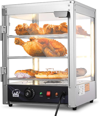 15" 3-Tier Commercial Food Warmer Pizza Warmer Display Electric