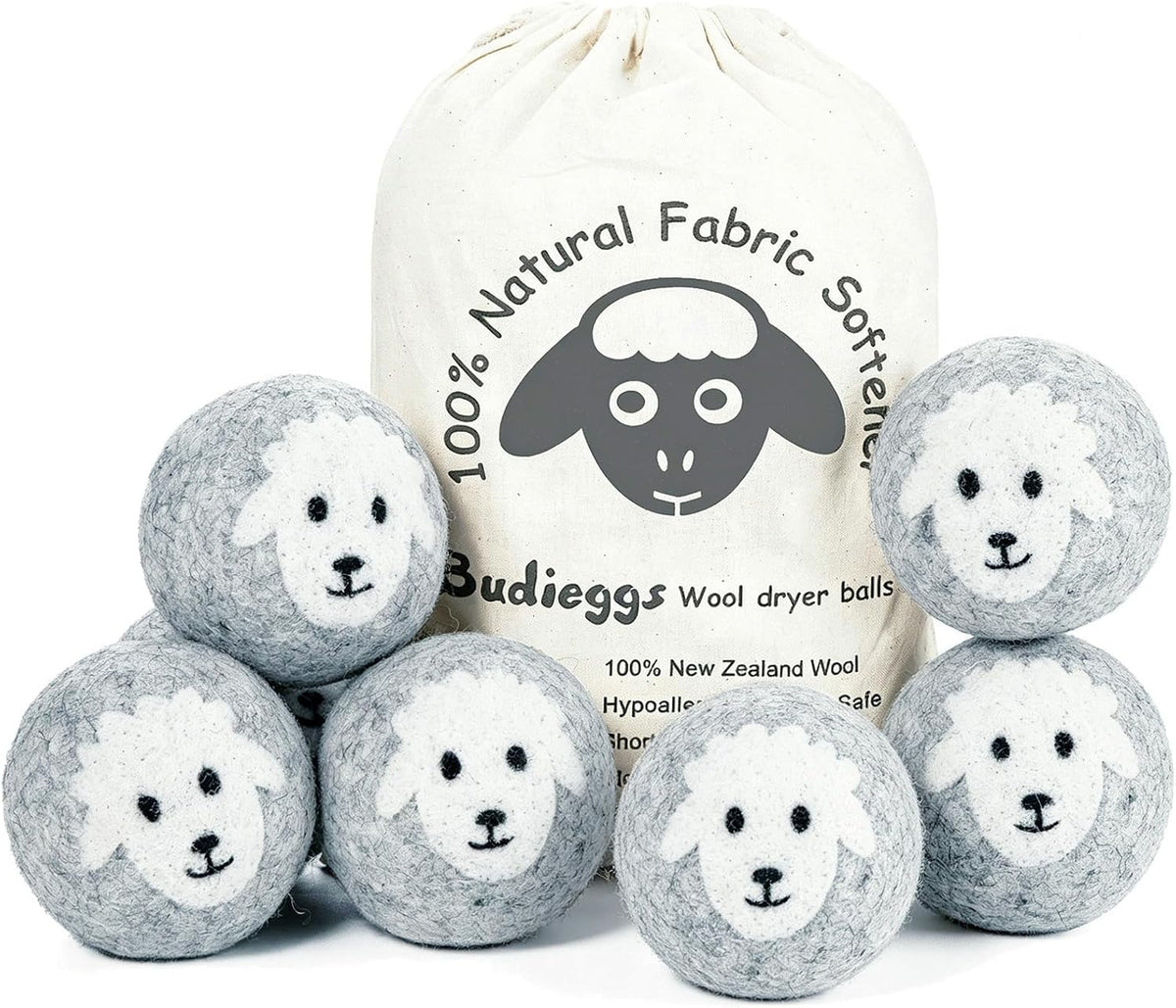 Wool Dryer Balls XL 6-Pack, 100% New Zealand Wool Handmade