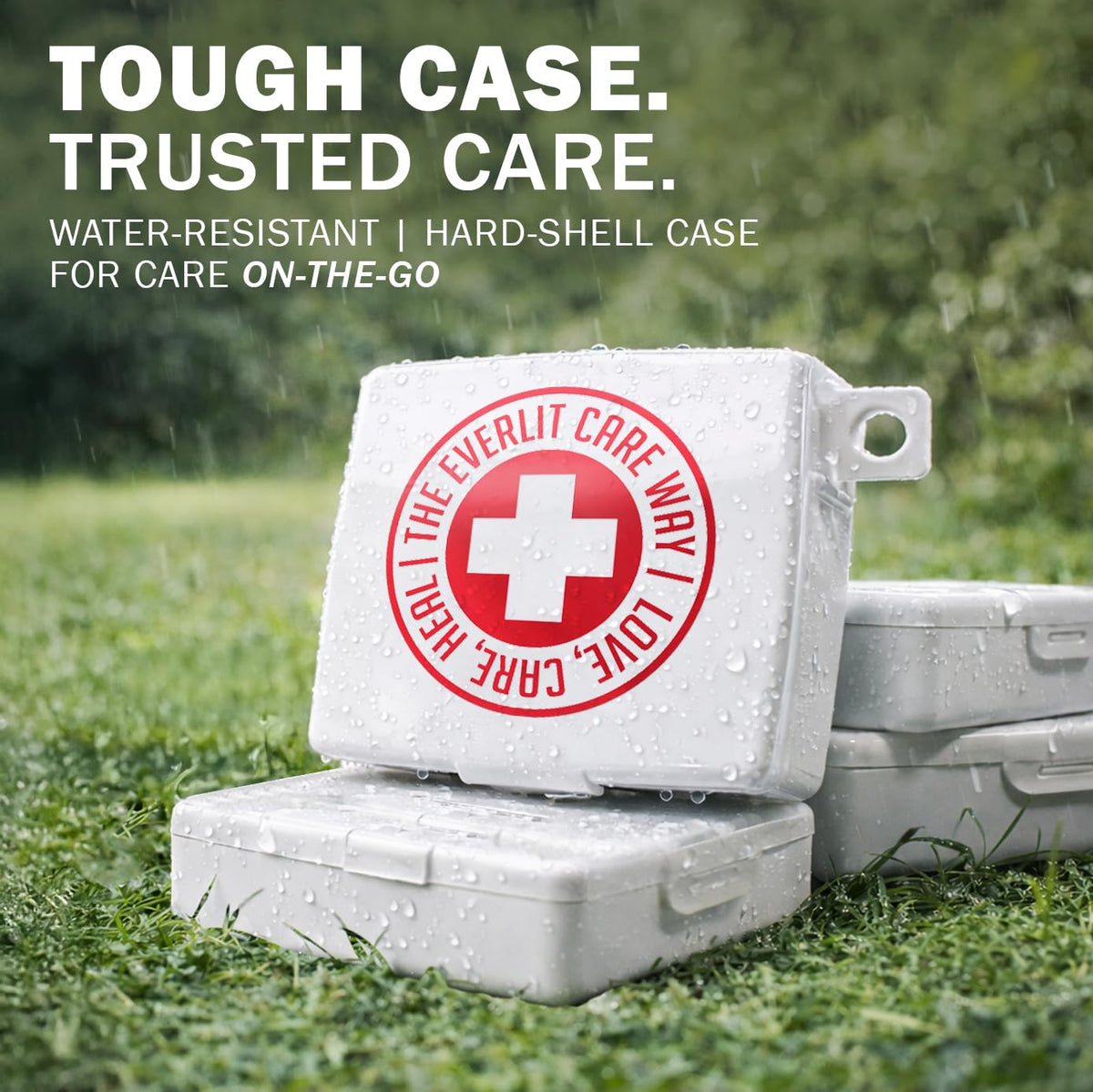 EVERLIT Pocket-Aid Kit | Travel-Friendly Hard-Shell Cases with 50 Items for Cuts, Scrapes, Burn & Wound Care | Pack