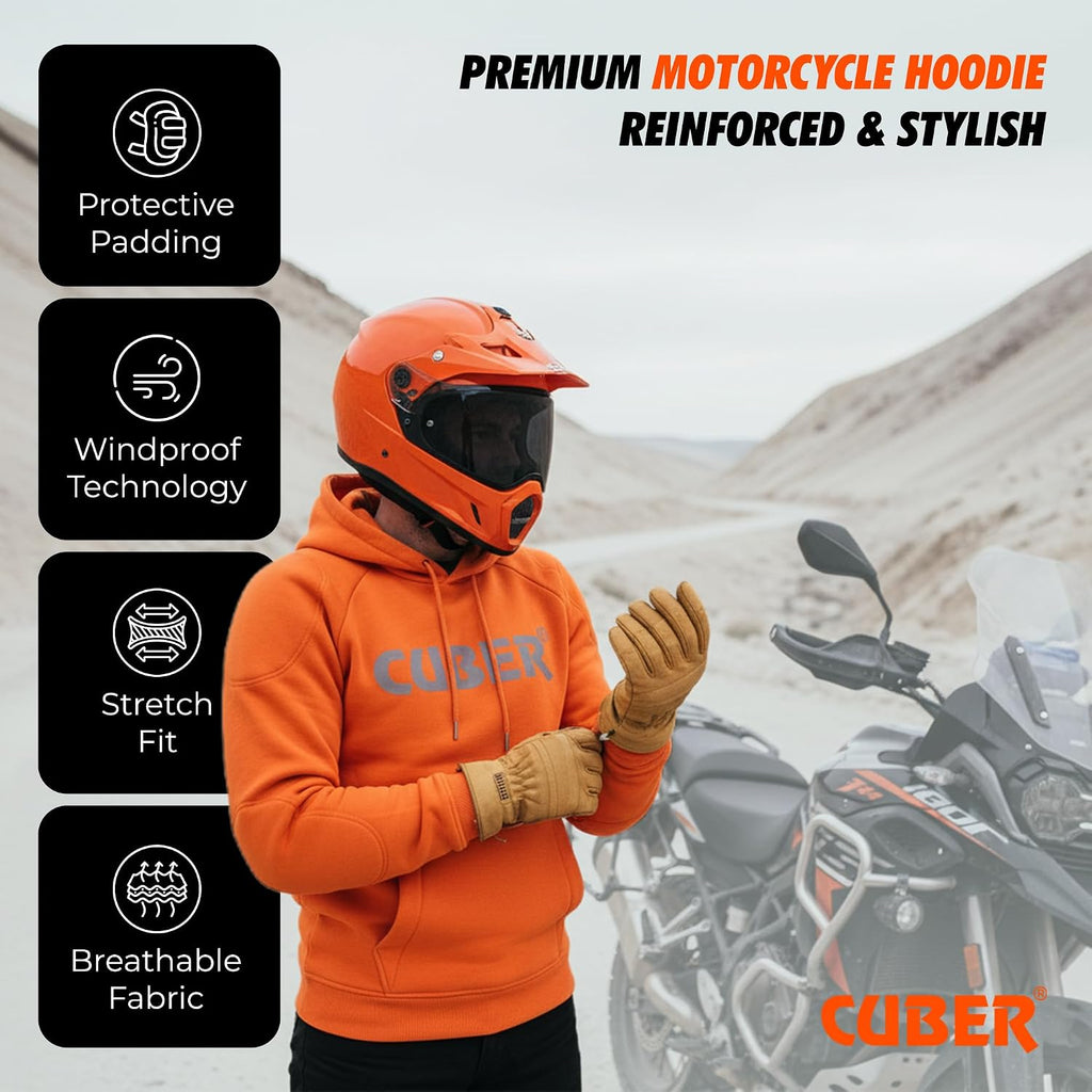 Motorcycle Hoodie For Men & Women With Armor, Dual Sport Motorbike Riding Jacket