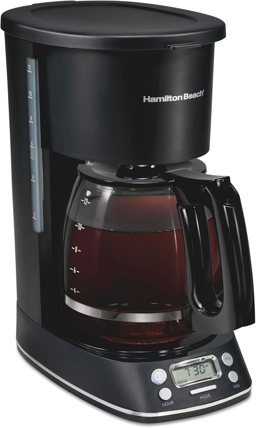12 Cup Programmable Drip Hot & Iced Coffee Maker | Borosilicate Glass Carafe | 4-Hour Auto Shutoff | Auto-Pause &