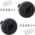 2 Pack 2 Inch Flush Pull Slam Latch, Plastic (Black)