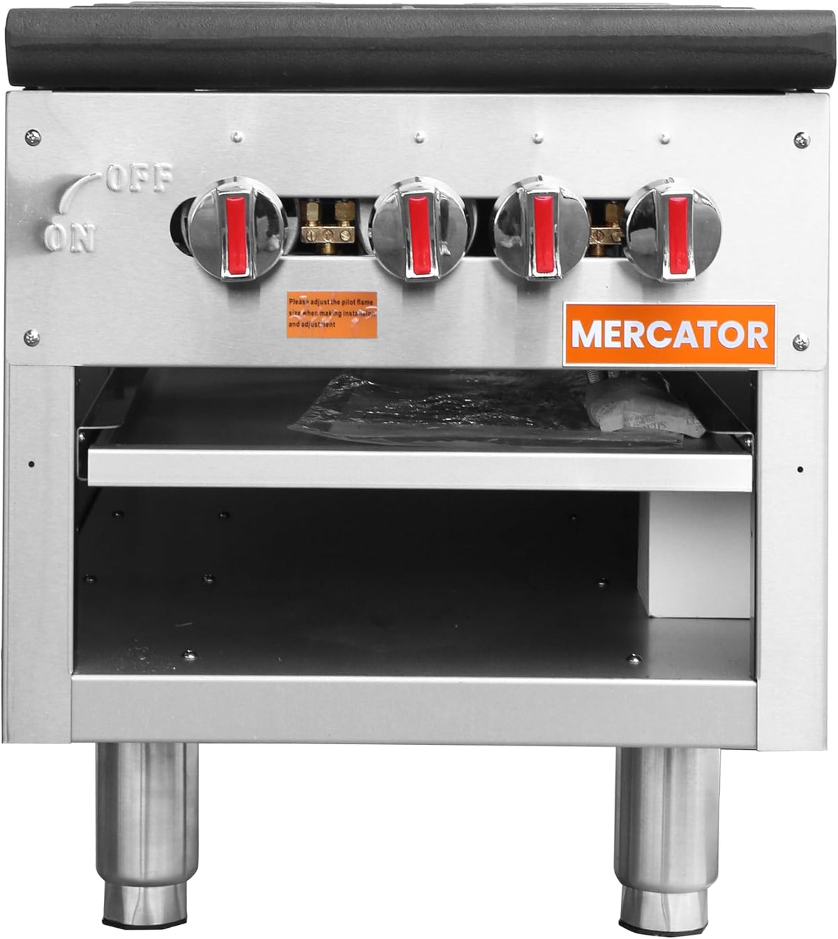 2-Burner Commercial Gas Stock Pot Range, 180,000 BTU