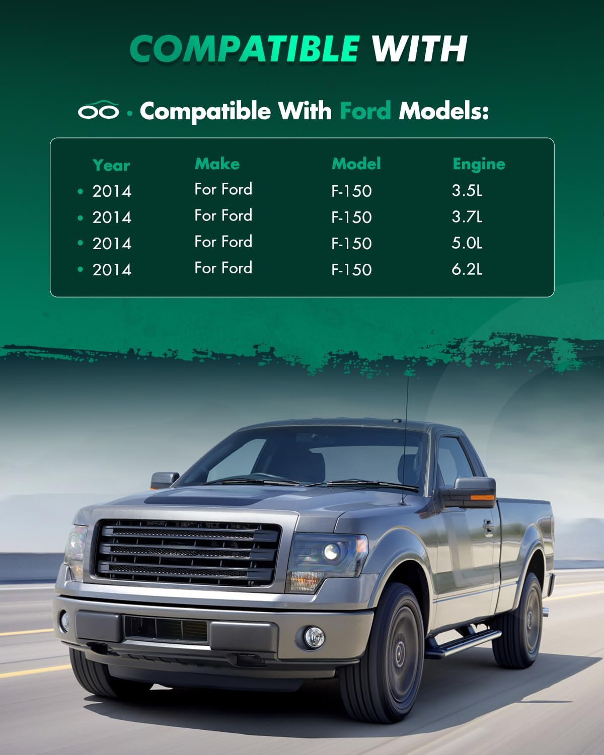 SCITOO Front Shock Struts Fit for 2014 For Ford for F-150 4WD