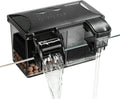 Hang-on-Back Aquarium Filter Box with Reusable Filter Media, Waterfall Oxygenation, Fits High & Low Water Level, for