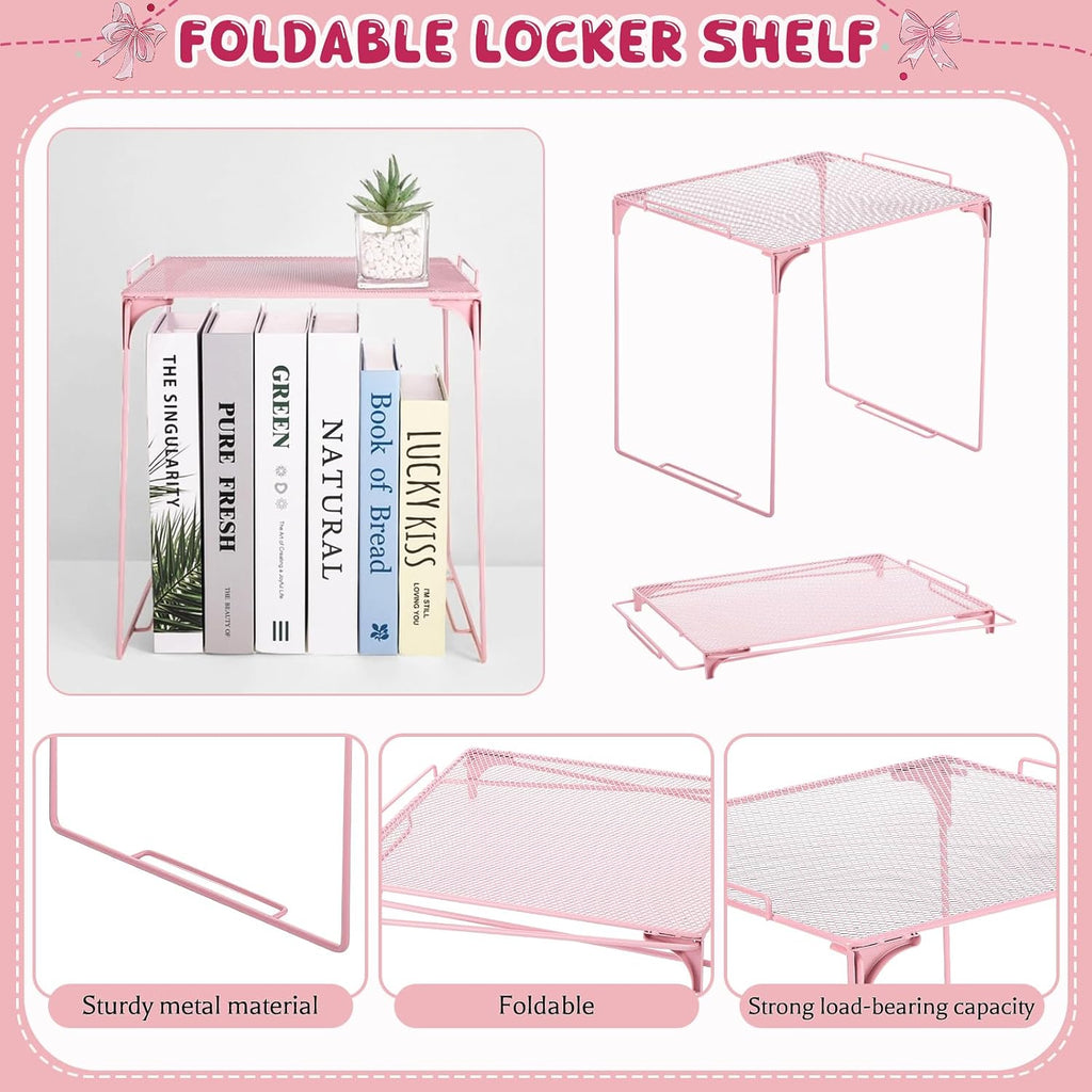 13 Pcs Pink Locker Accessories for Girls Locker Organizer Kit | Back to School Party Office School, Locker Shelf for