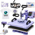 Heat Press 15x12 Inch, 5 in 1 Heat Press Machine for T-Shirts Hat Cap Mug Plate, 360° Swing Away Shirt Pressing