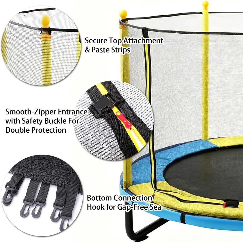 48" 55" 60" Trampoline Safety Net, Trampoline Replacement Net (Net Only), Trampoline Accessories Kids Protective