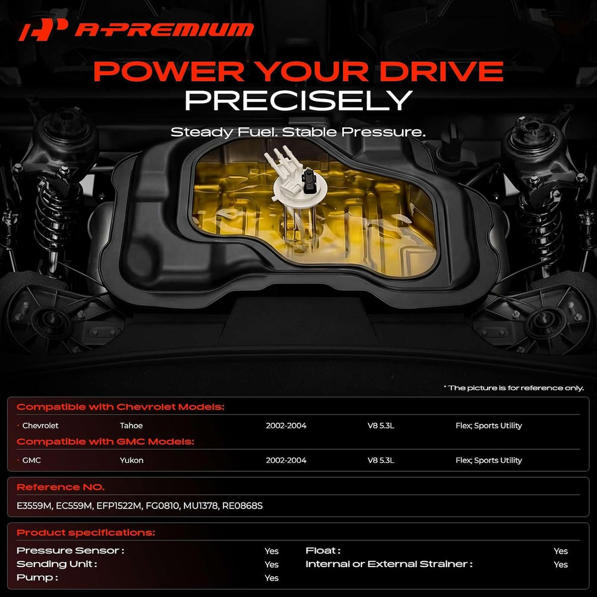 A-Premium Electric Fuel Pump Module Assembly with Pressure Sensor