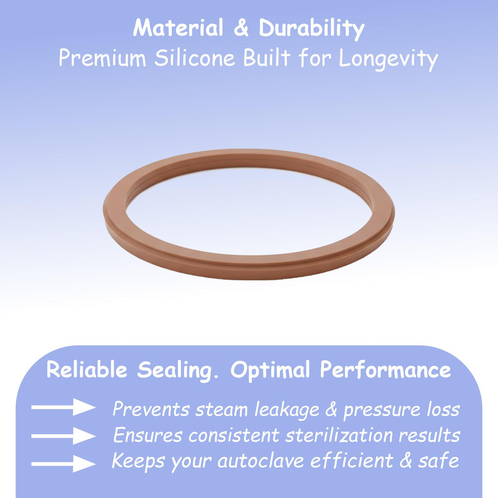 OCM-Type Autoclave Door Gasket 8.250" OD Silicone Seal PCG014 Replacement