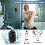 Wireless Caregiver Pager Call Button Nurse Call System 500Ft Range with LED Number Display for