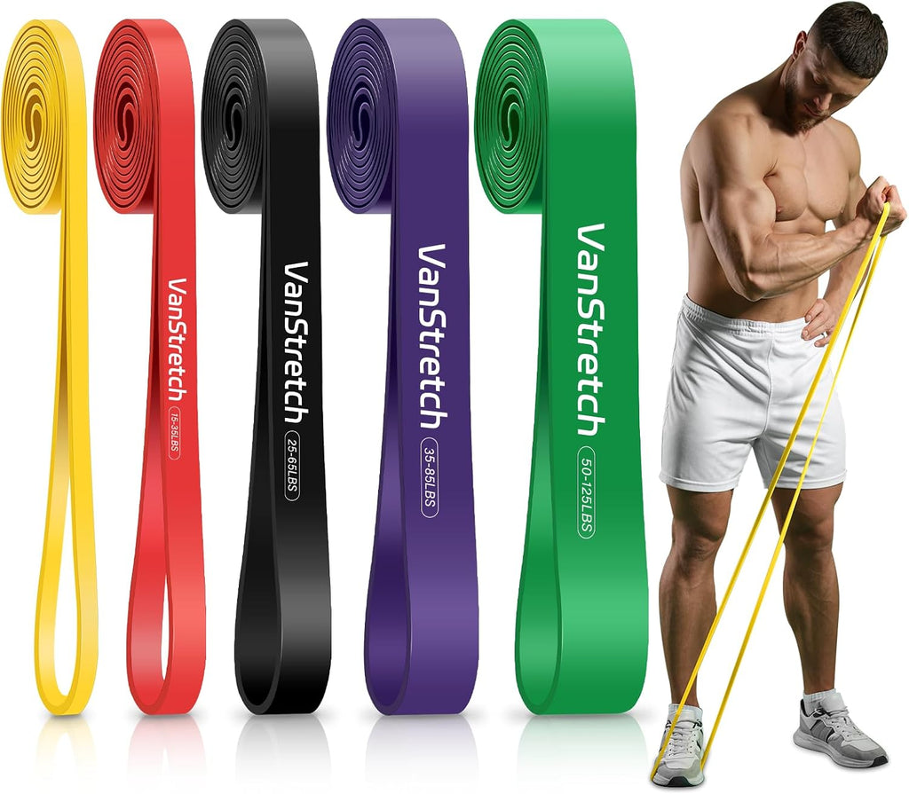 Resistance Bands for Working Out,5-Level Elastic Pull Up Assistance Bands Set for Men & Women,Exercise Bands for Home