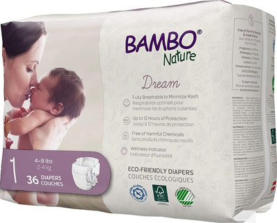 Premium Baby Diapers - French/English Packaging, Size 1, 36 Count