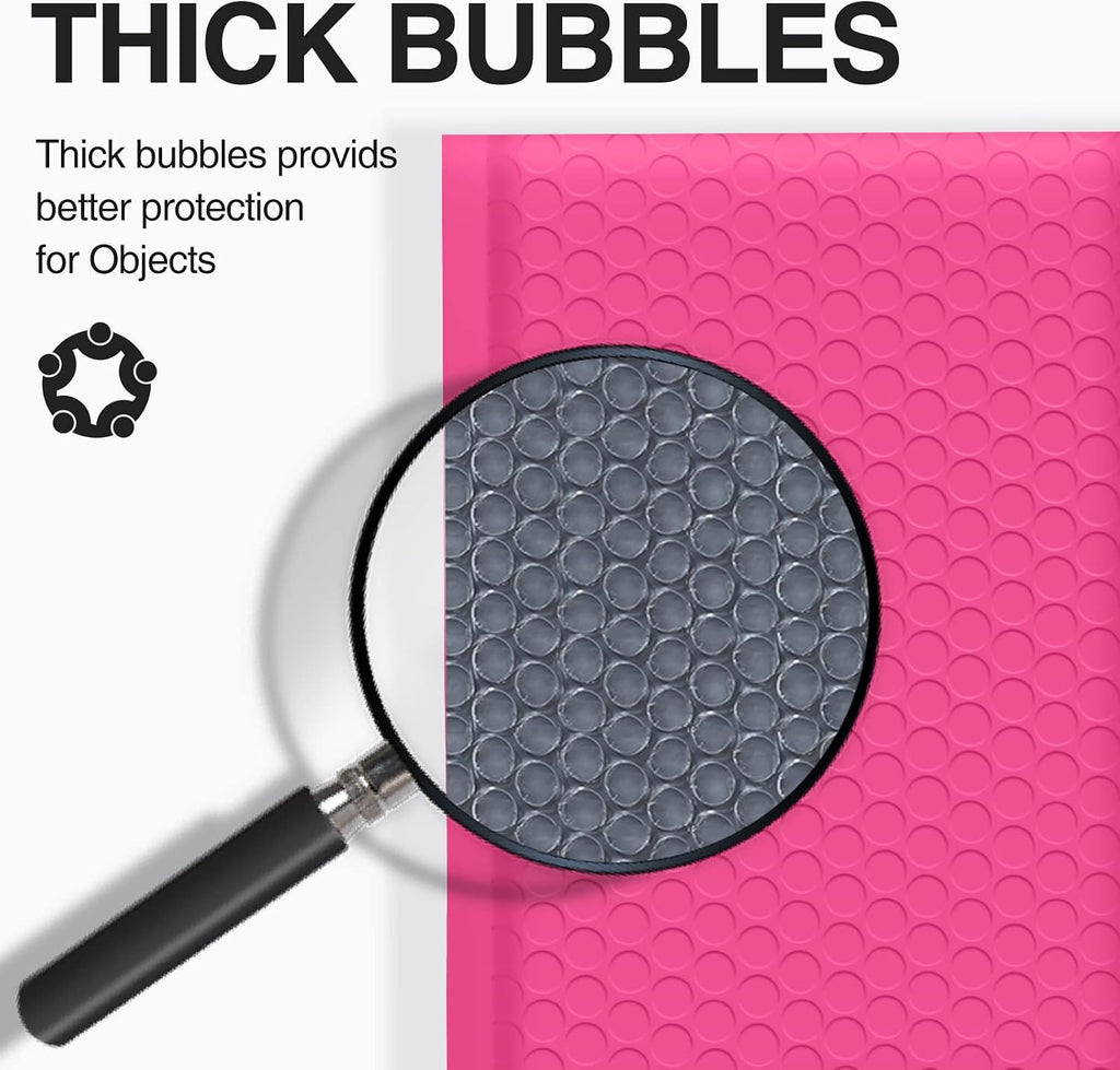 Bubble Mailers 6x10" Usable Size 6x9" Padded Mailers Hot Pink 25 Pack