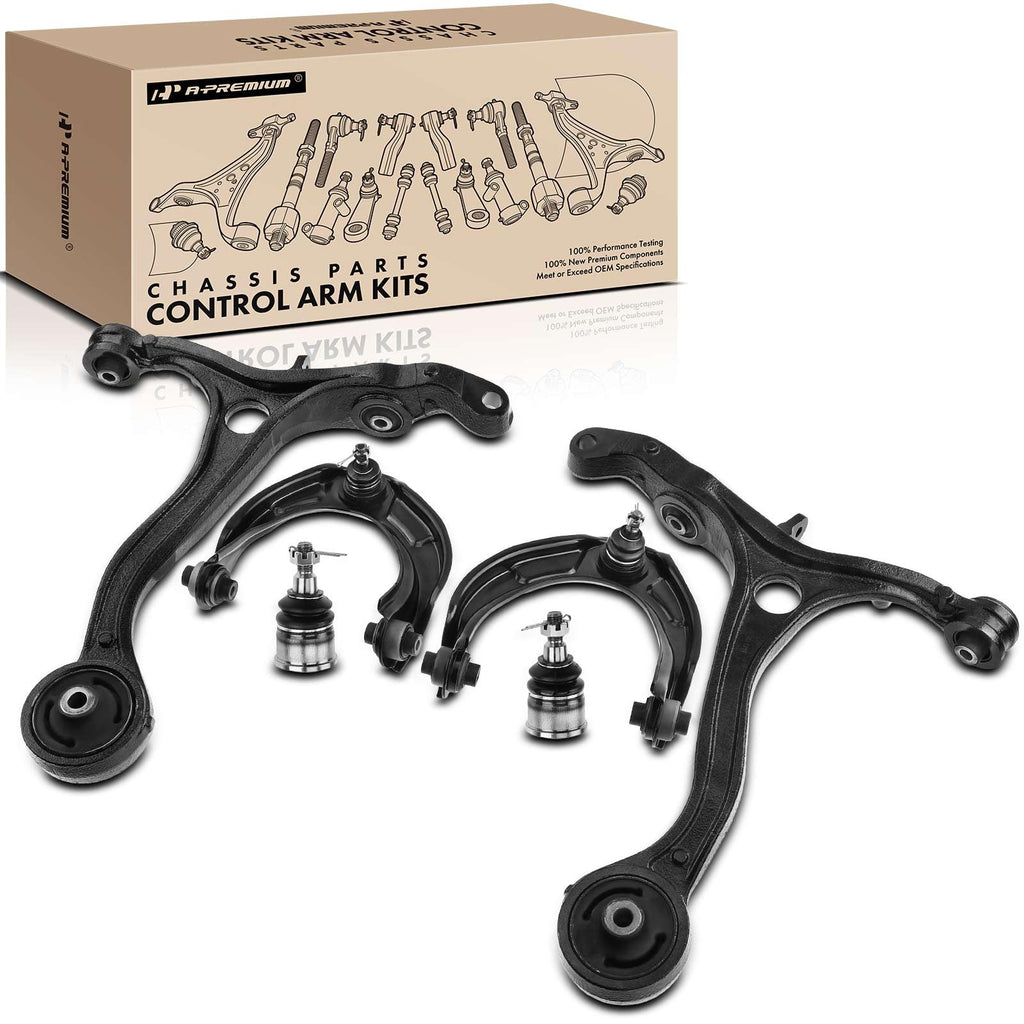 A-Premium 6Pcs Front Suspension Kit, Upper & Lower Control Arm