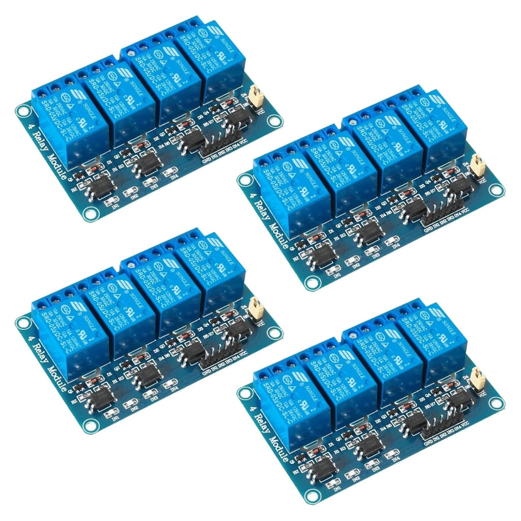 4pcs 4 Channel 5V Relay Module with Optocoupler for R3 MEGA 2560 1280 DSP ARM PIC AVR STM32 for Raspberry Pi