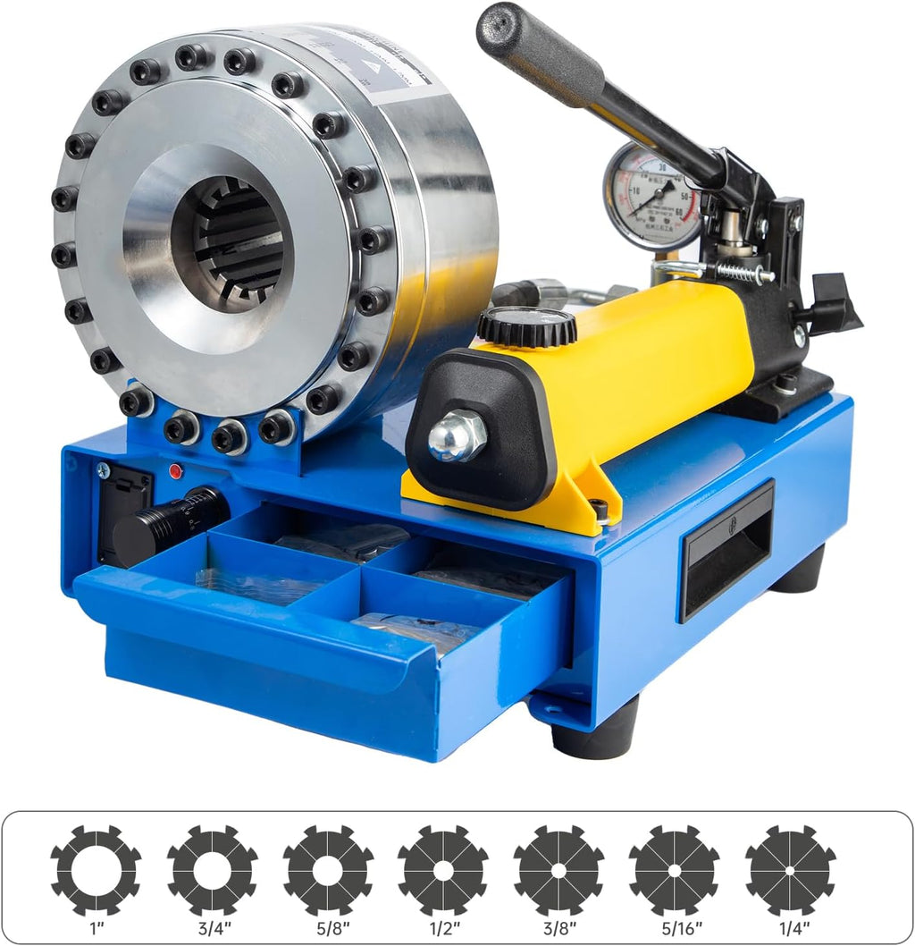 Hydraulic Hose Crimper with 8 Sets Dies
