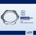 Sigma ProConnex 1/2" Rigid Conduit Locknut, 20-Pack