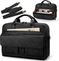 Mens Laptop Bag PU Leather Messenger Bag 15.6 Inch Briefcase Vintage Computer Satchel Bag for Work Business